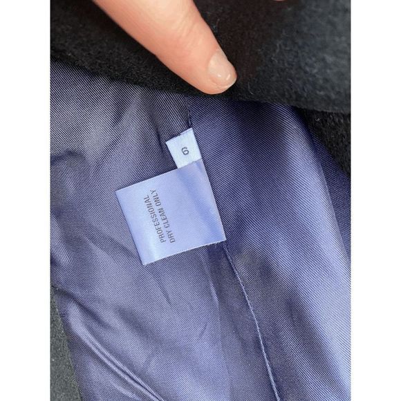 Calvin Klein Cashmere Wool Black Pea Coat Jacket EUC- Size 6, MSRP $300 - Picture 11 of 12
